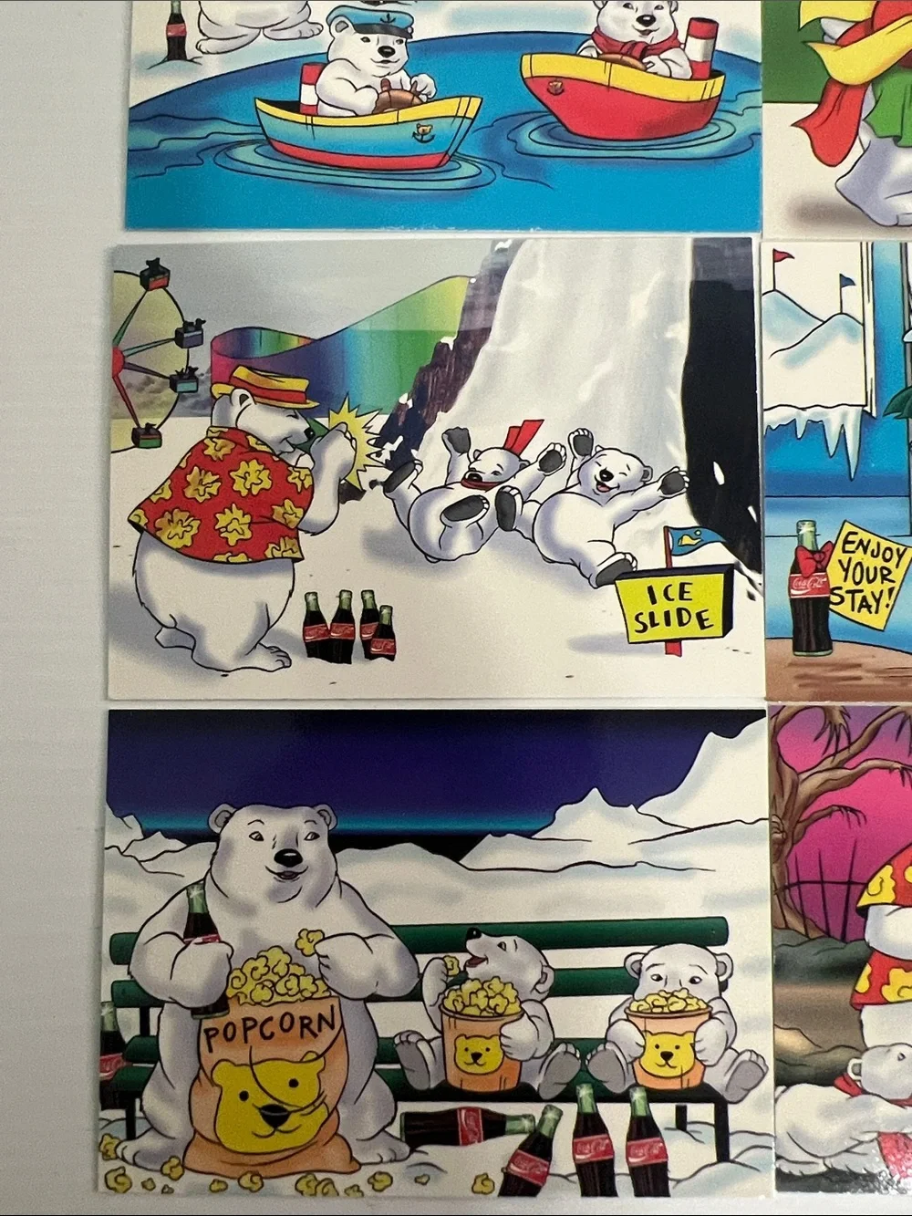 1996 South Pole Vacation Coca Cola Polar Bears Trading Cards (15) - Lot #1